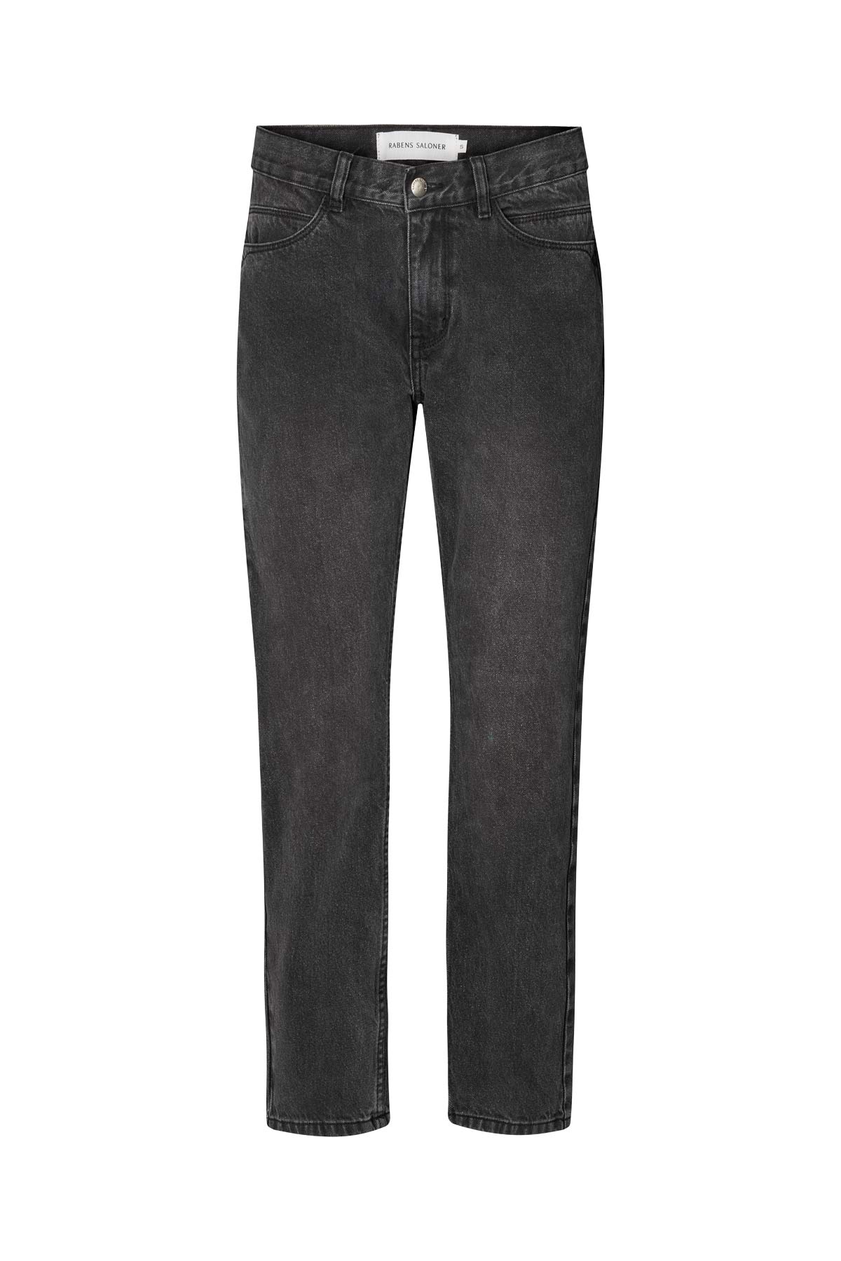 Fine - Denim black cropped pants I Washed black denim Washed black denim 25 5 - Rabens Saloner