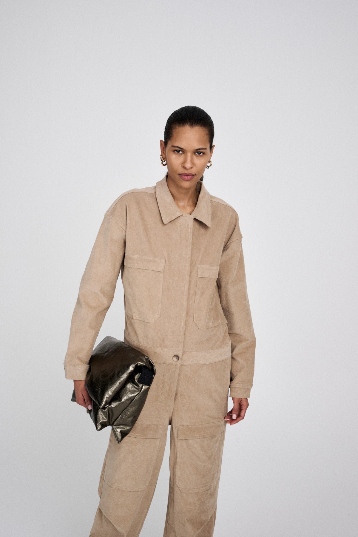 Jozette - Baby corduroy jumpsuit I Mushroom 1 - Rabens Saloner