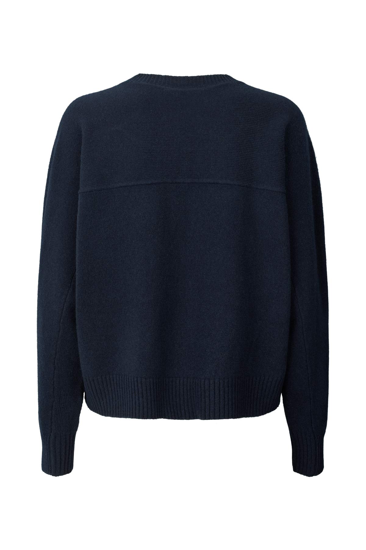 Dalani - Pure wool boxy sweater I Navy 5 - Rabens Saloner