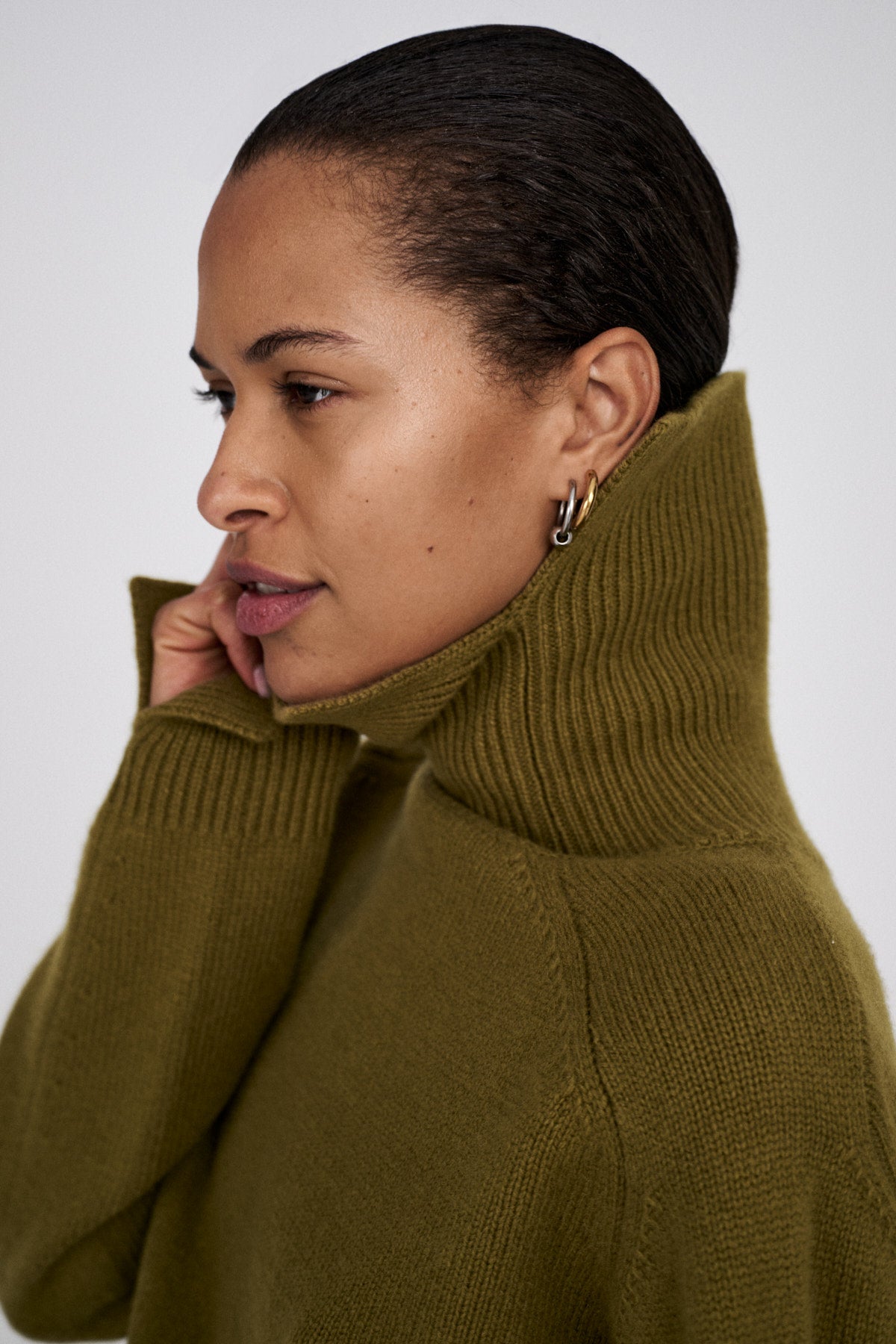 Celly - Pure wool roll neck sweater I Navy 7 - Rabens Saloner