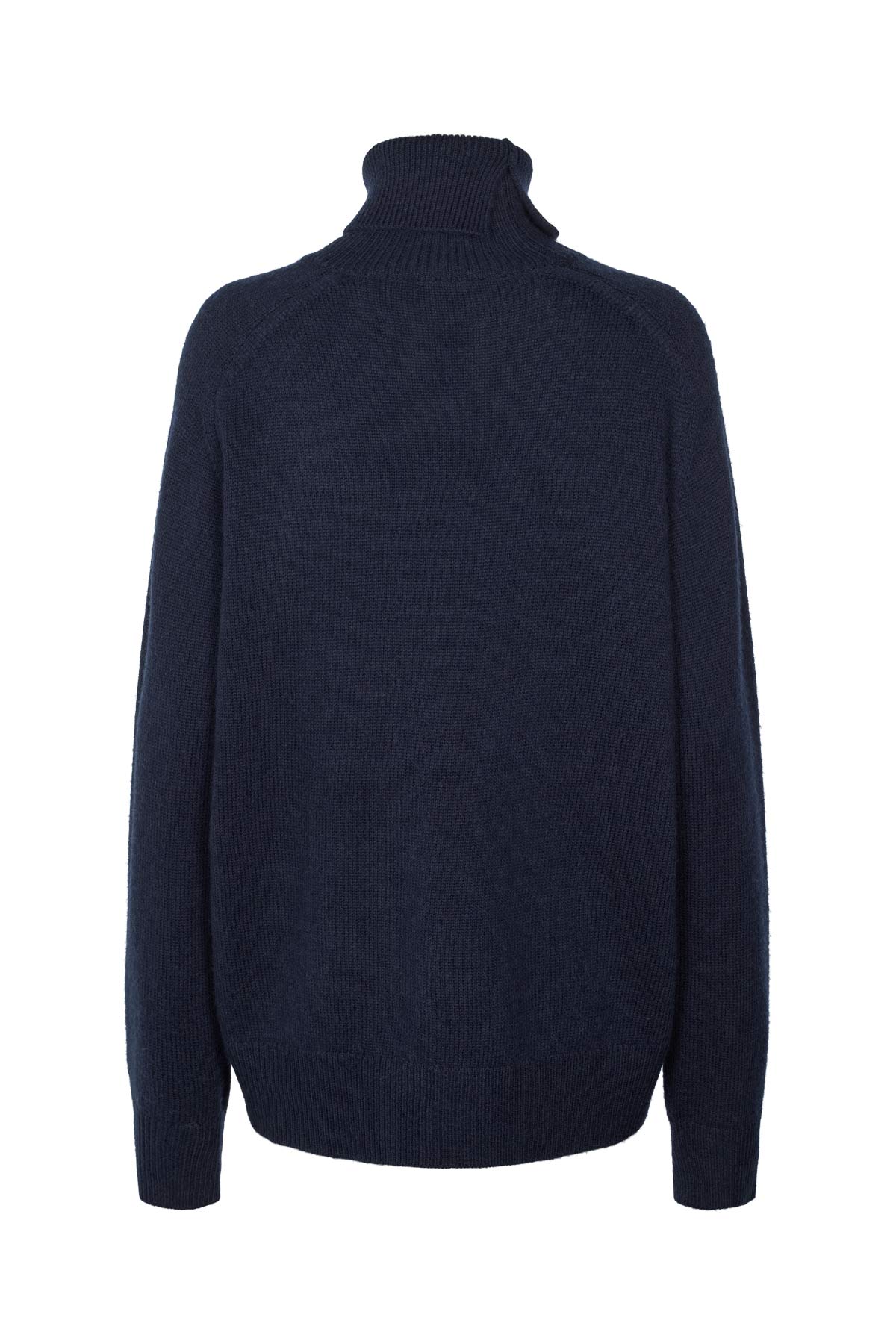 Celly - Pure wool roll neck sweater I Navy 2 - Rabens Saloner