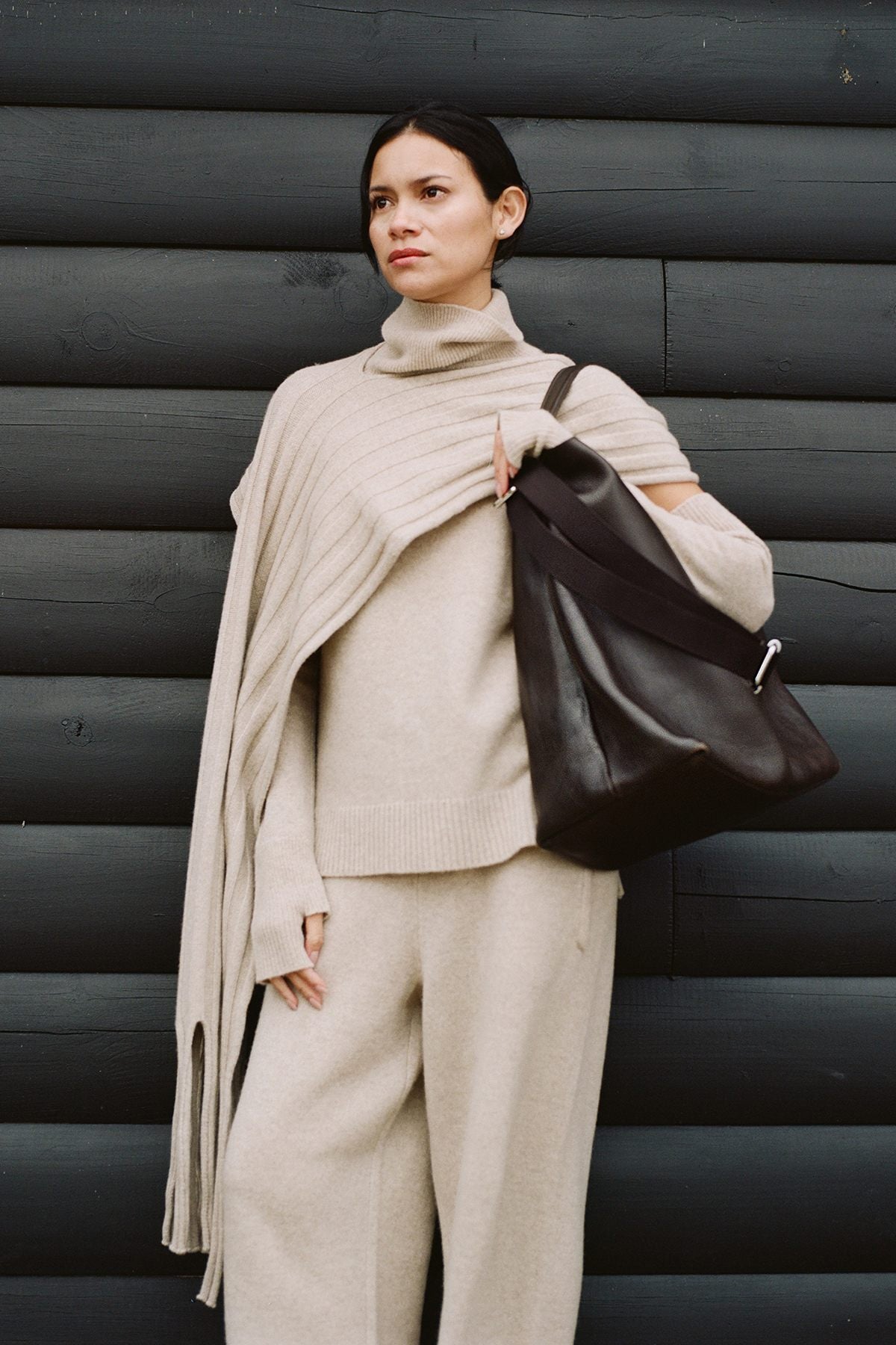 Dianne - Pure wool lounge pants I Oatmeal 5 - Rabens Saloner