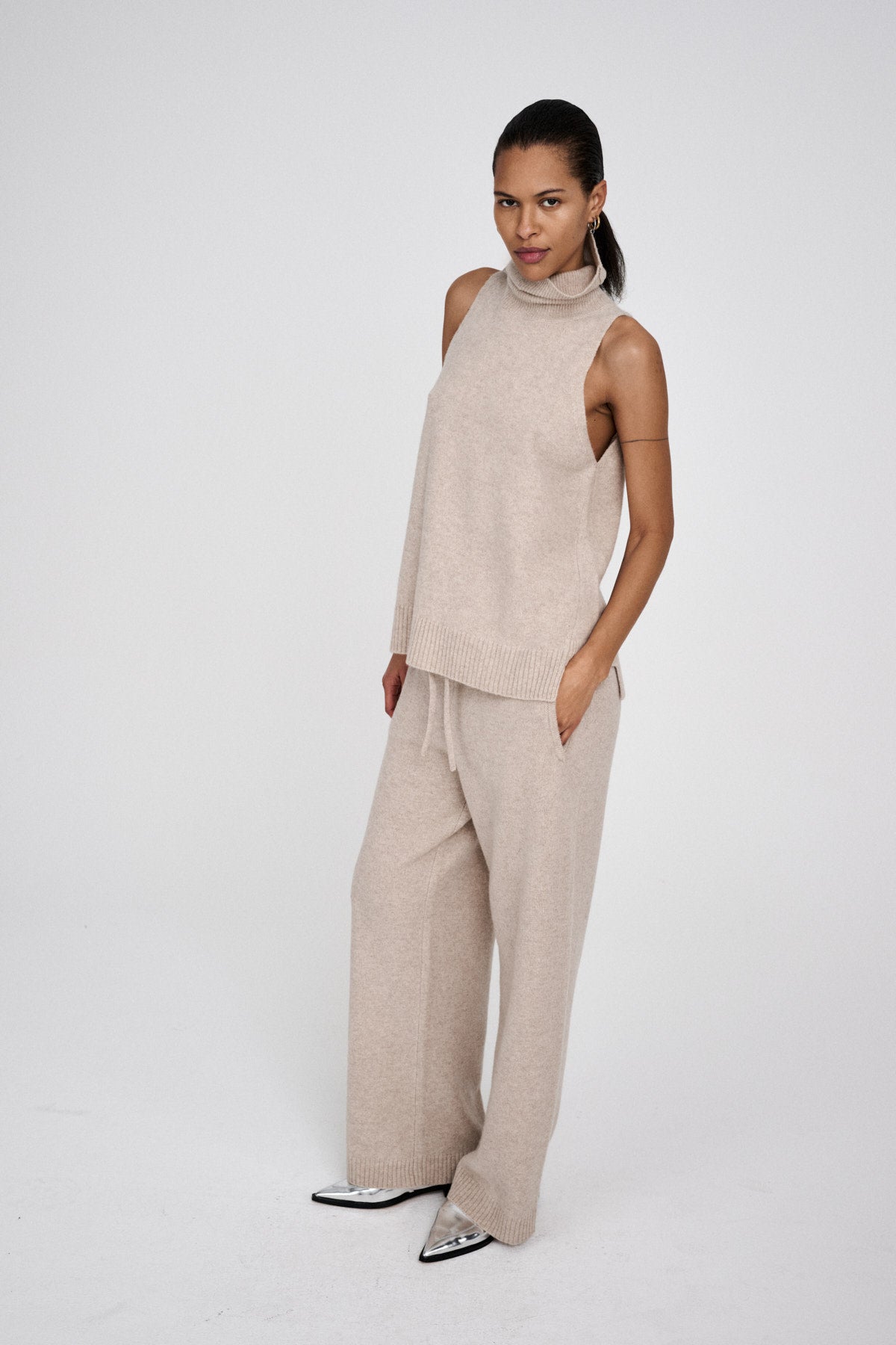 Dianne - Pure wool lounge pants I Navy 4 - Rabens Saloner