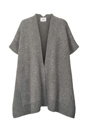 Dorris - Sheep knit cape I Grey melange Grey melange O/S 6 - Rabens Saloner
