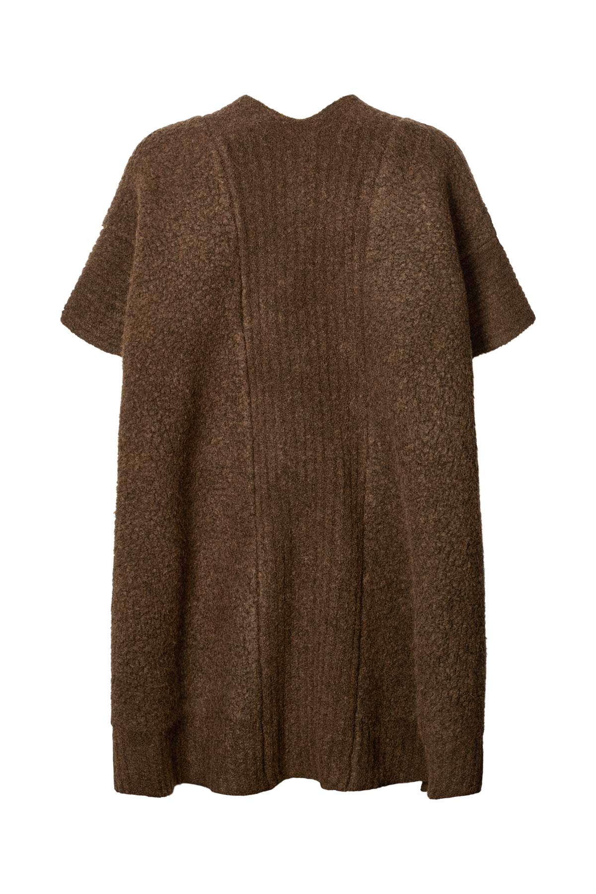Dorris - Sheep knit cape I Dark brown 2 - Rabens Saloner