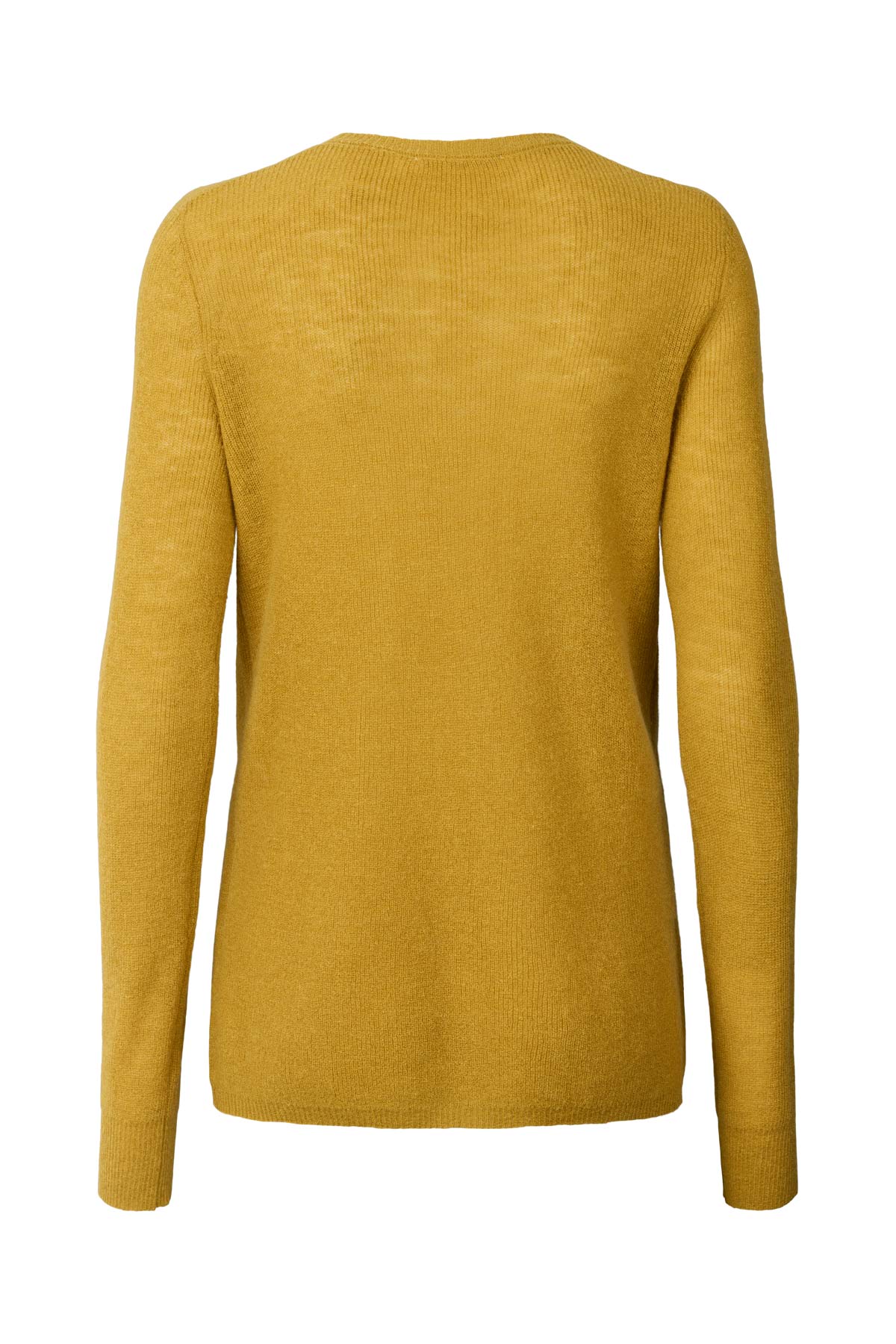 Shauna - Waffled knit long sleeve top I Mustard 4 - Rabens Saloner