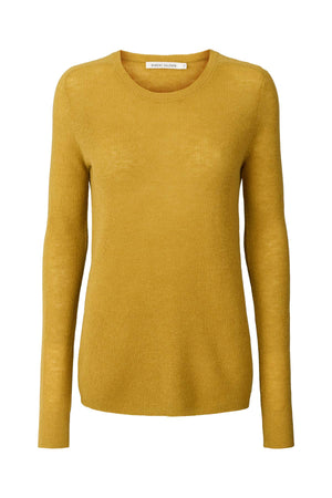 Shauna - Waffled knit long sleeve top I Mustard Mustard XS 3 - Rabens Saloner