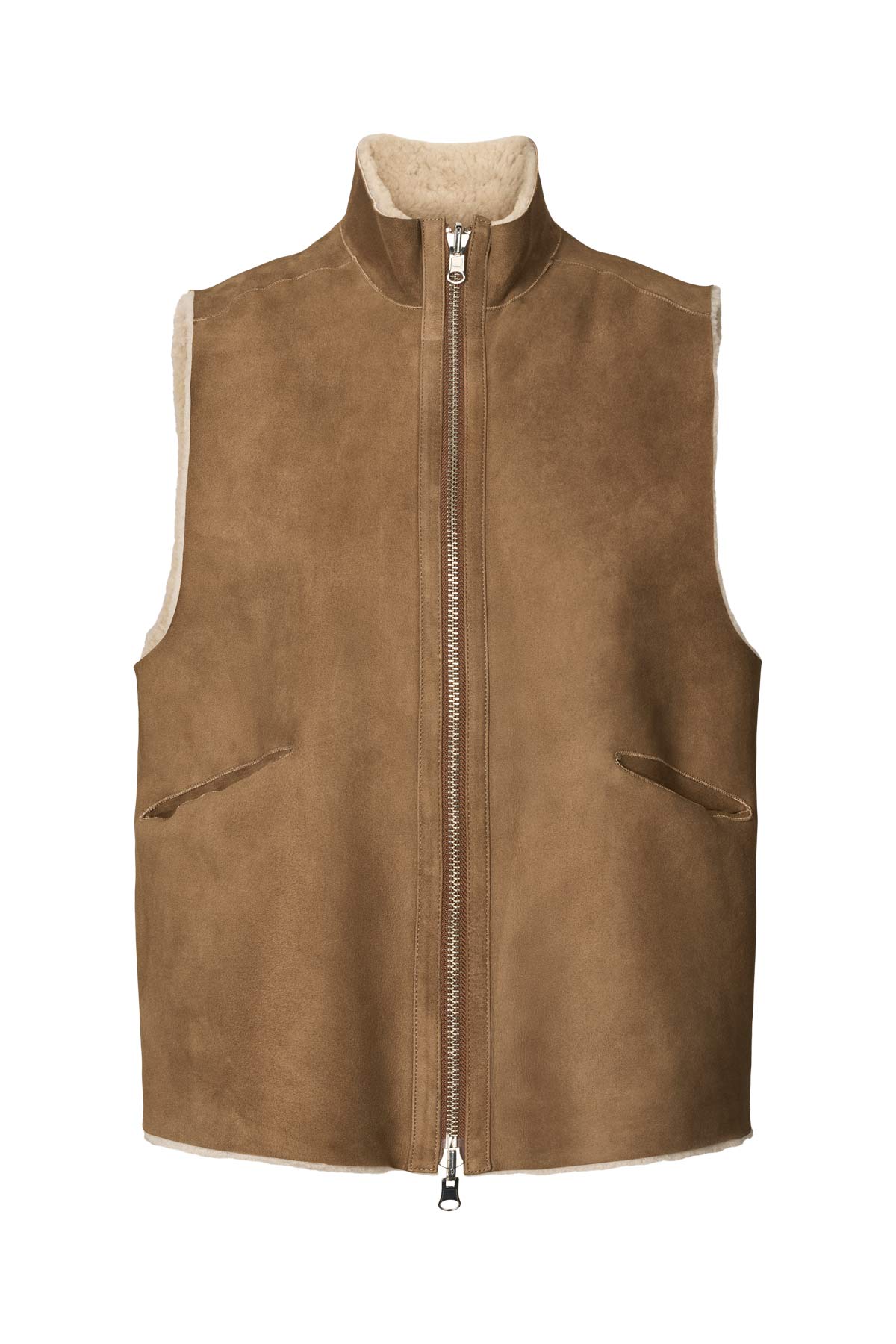 Channe - Shearling vest I Dark brown natural combo Dark brown natural combo XS 8 - Rabens Saloner