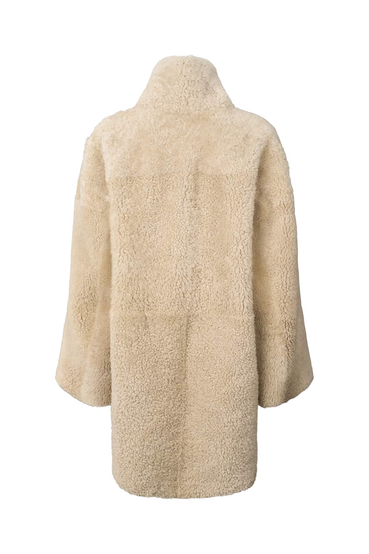 Ejsa - Shearling coat I Dark brown natural combo 12 - Rabens Saloner