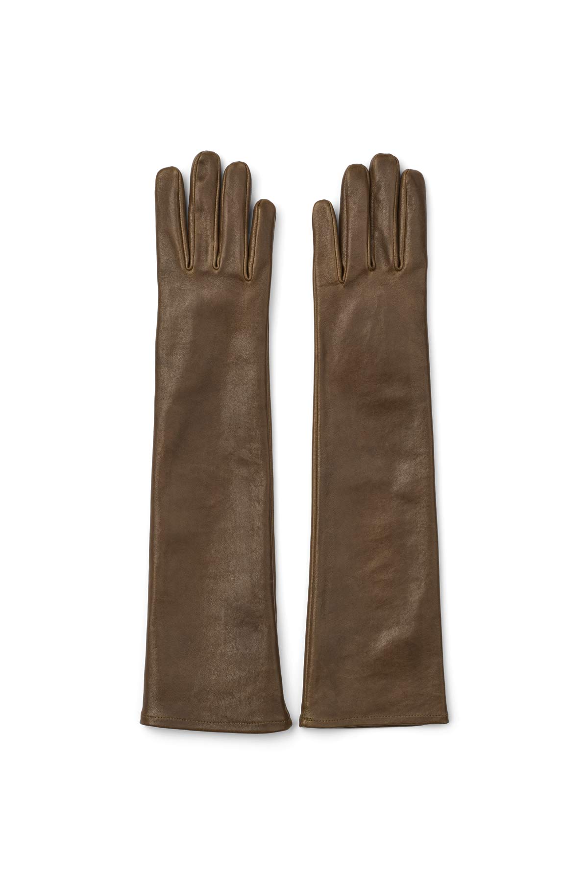 Feel - Leather gloves I Olive Olive O/S 1 - Rabens Saloner