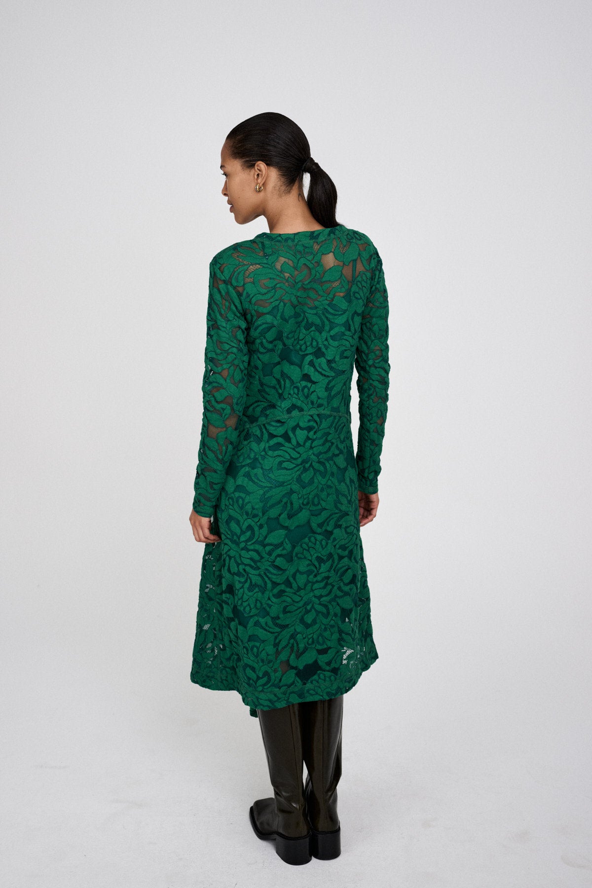Enid - Orchid lace dress I Verdant green 2 - Rabens Saloner