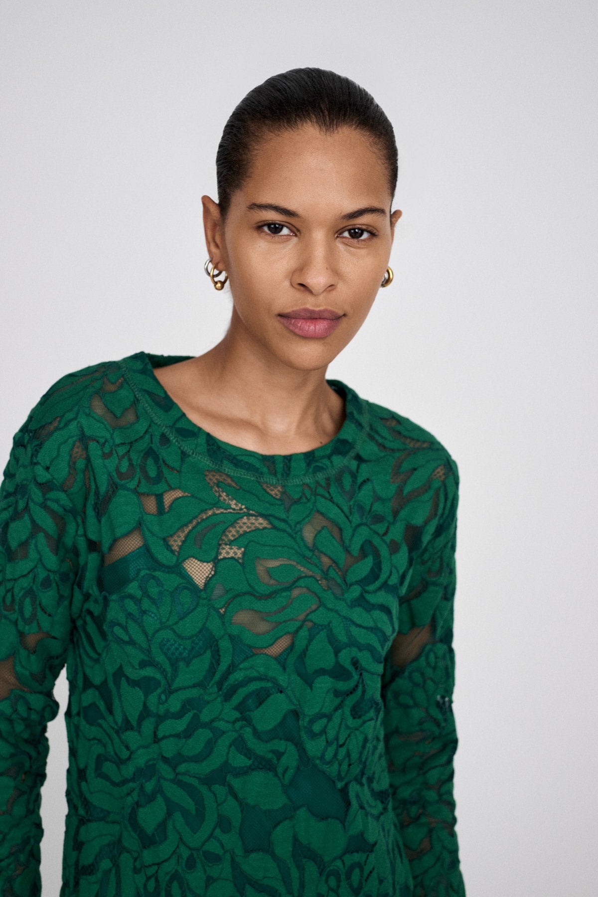 Enid - Orchid lace dress I Verdant green 3 - Rabens Saloner