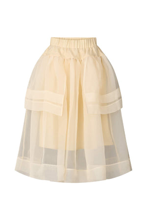 Falka - Organza layer skirt I Bisque Bisque XS 6 - Rabens Saloner