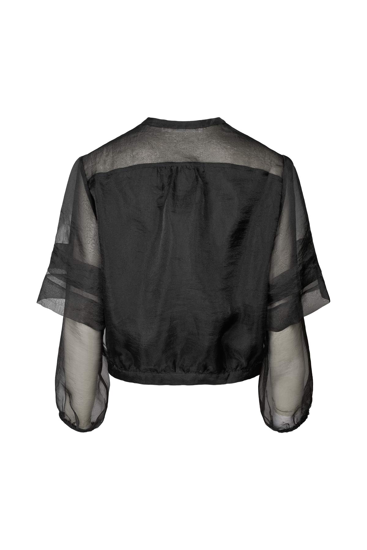 Everlyn - Organza layer shirt jacket I Black 6 - Rabens Saloner