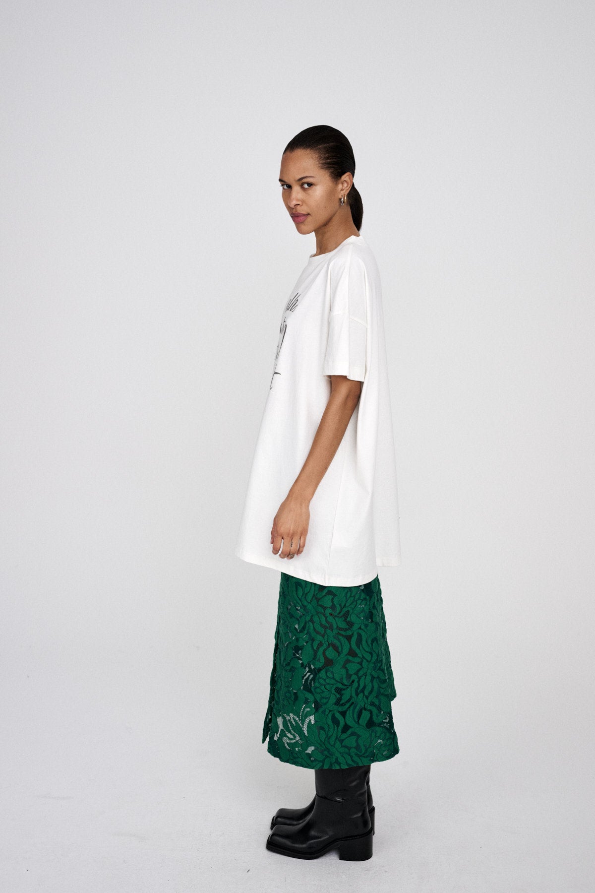 Dee - Poet oversize t-shirt I Faded black 5 - Rabens Saloner