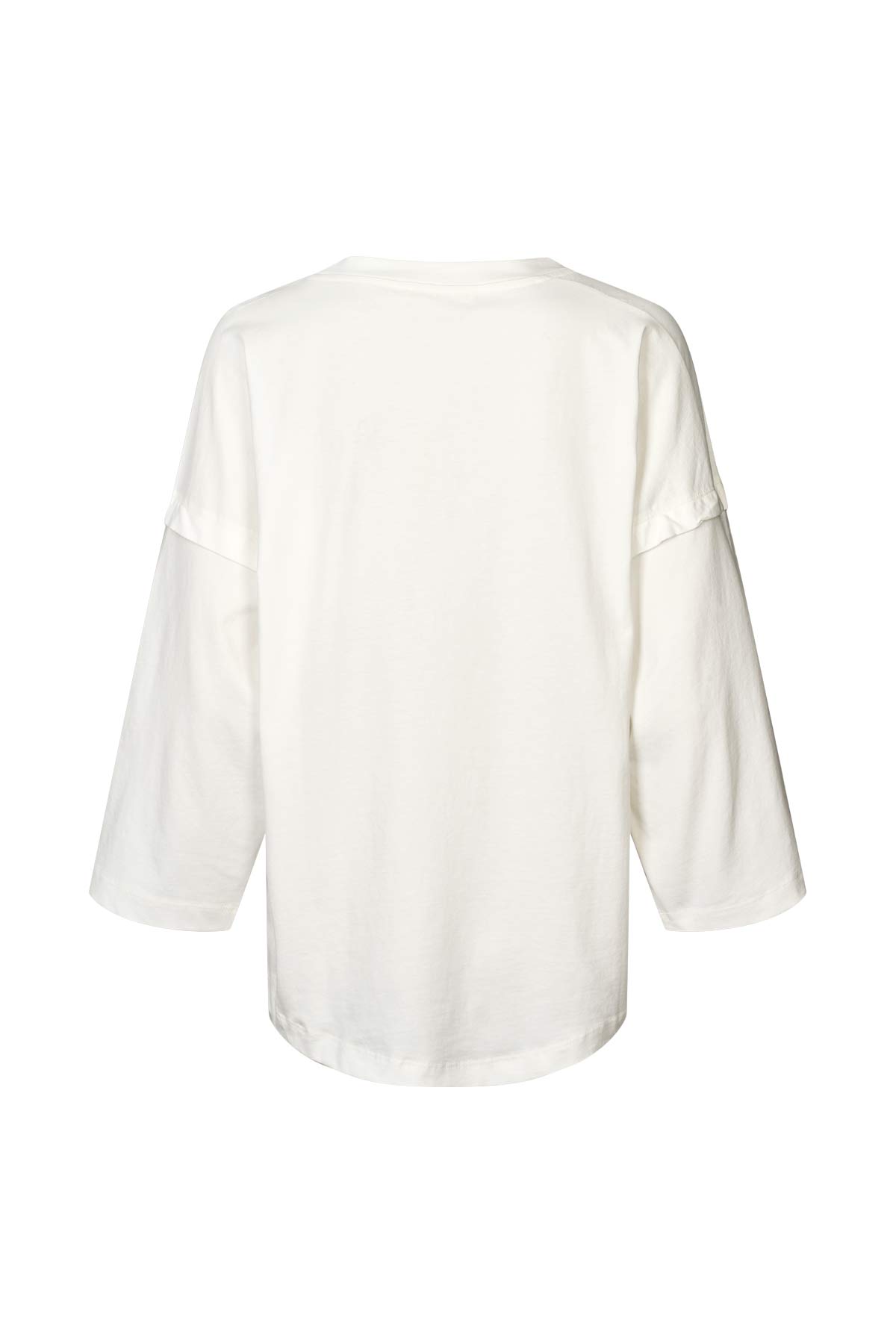 Laurah - FOT jersey 3/4 sleeve top I Chalk 4 - Rabens Saloner