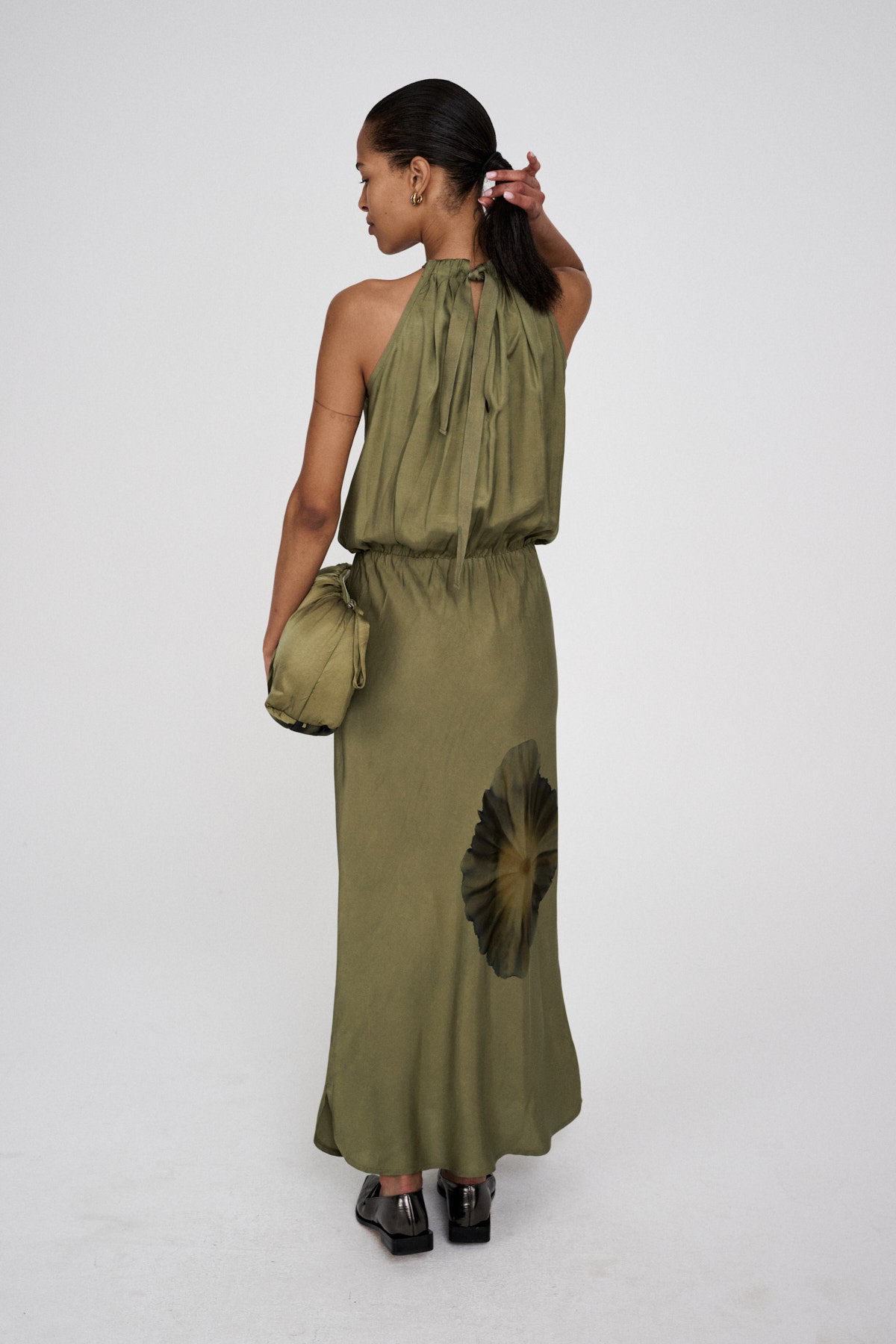 Chanette - Bloom halter dress I Hazelnut combo 4 - Rabens Saloner
