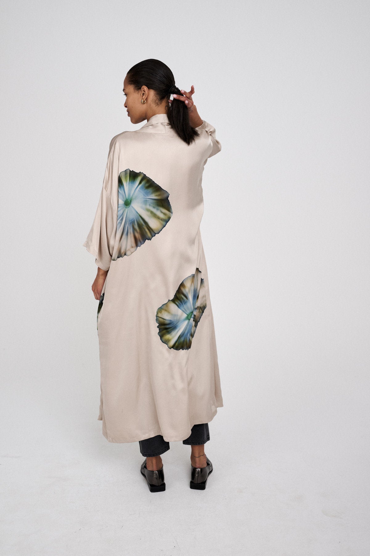 Aysha - Bloom kimono jacket I Hazelnut combo 4 - Rabens Saloner