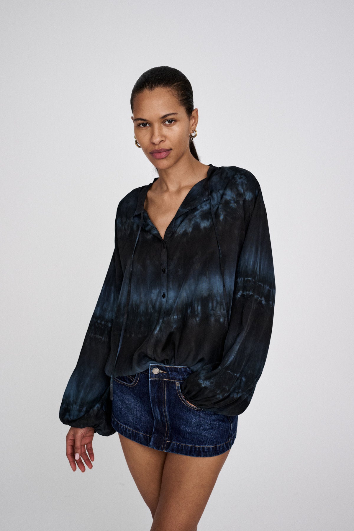 Ira - Arizona tie shirt I Midnight blue combo 2 - Rabens Saloner