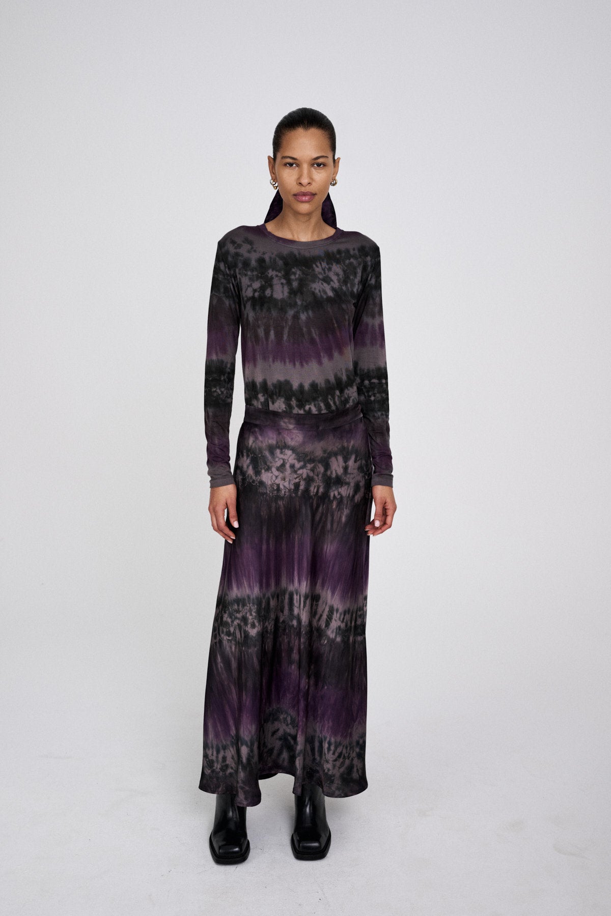 Willie - Arizona long A-line skirt I Cement combo 4 - Rabens Saloner