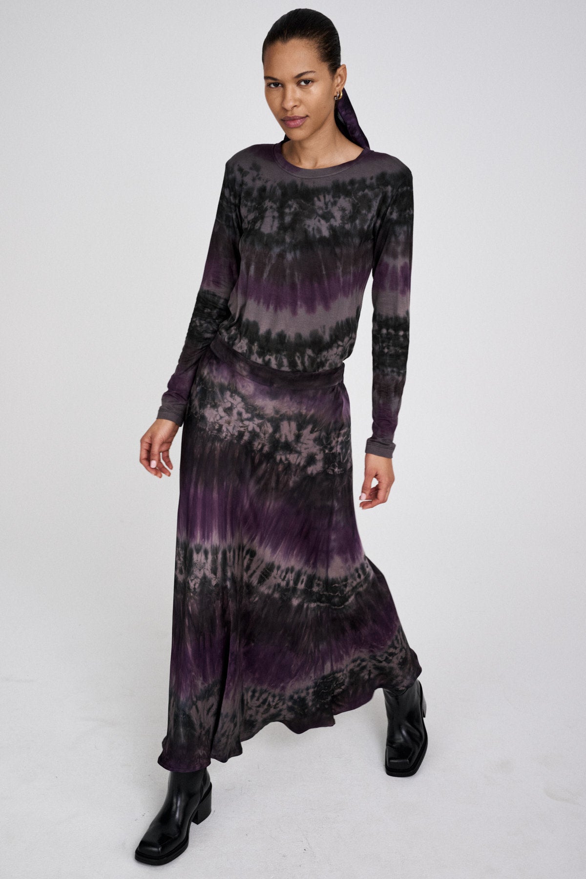 Xenia - Arizona long sleeve t-shirt I Purple combo 2 - Rabens Saloner