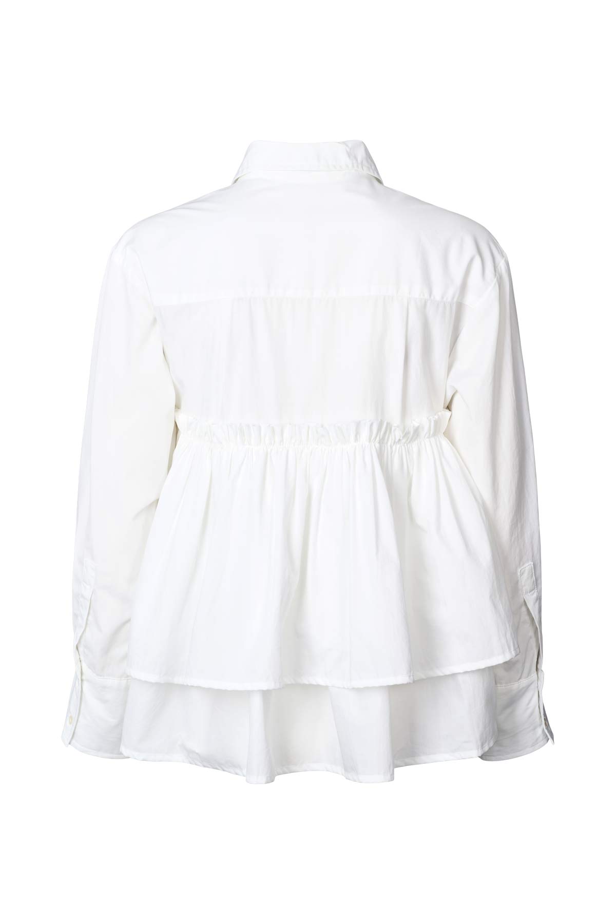Shaker - Poplin frill shirt I White 2 - Rabens Saloner