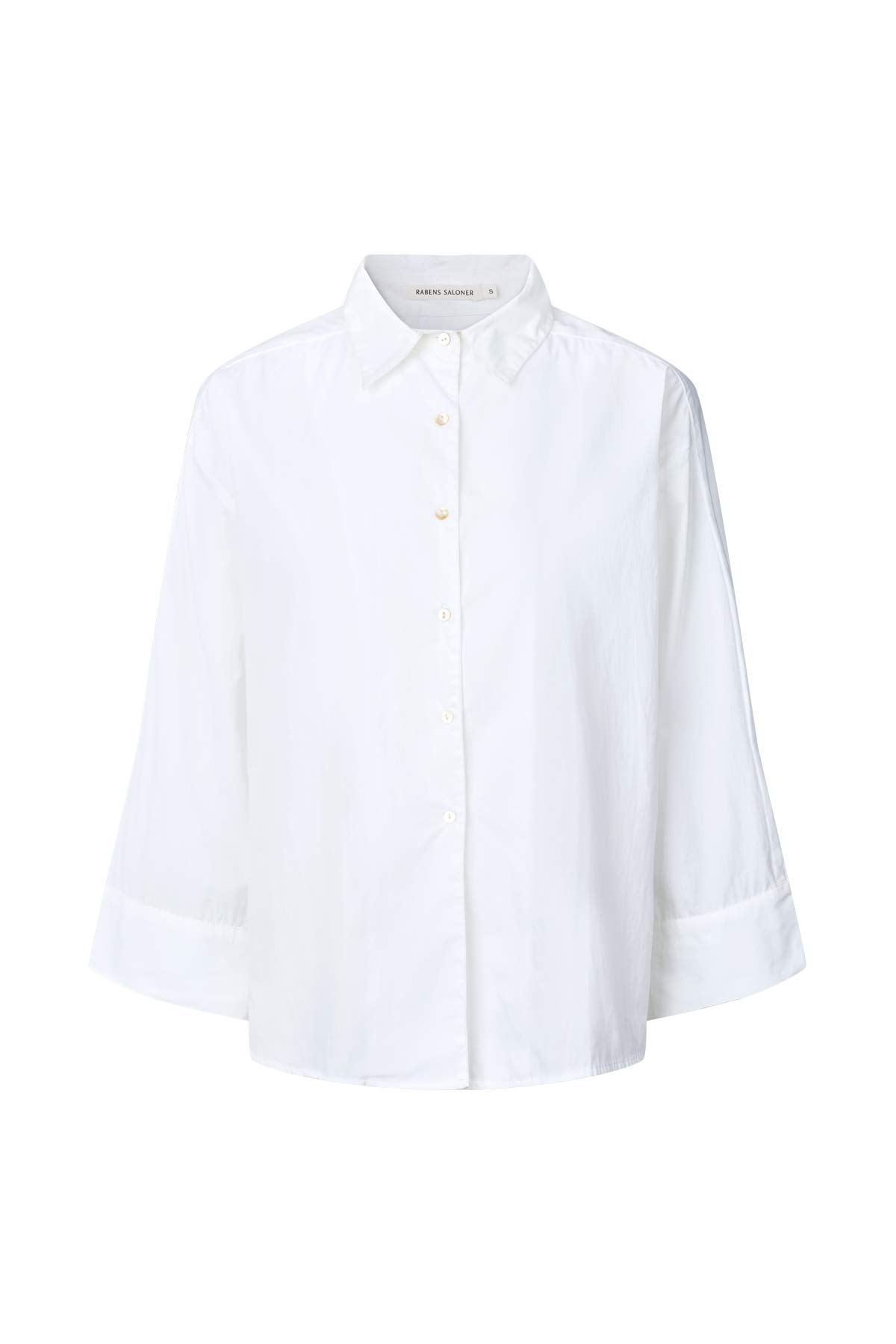 Chloe - Poplin full shirt I White White XS 5 - Rabens Saloner