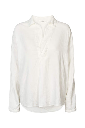 Cotton double elbow patch shirt - Jojo I White White XS/S 1 - Rabens Saloner