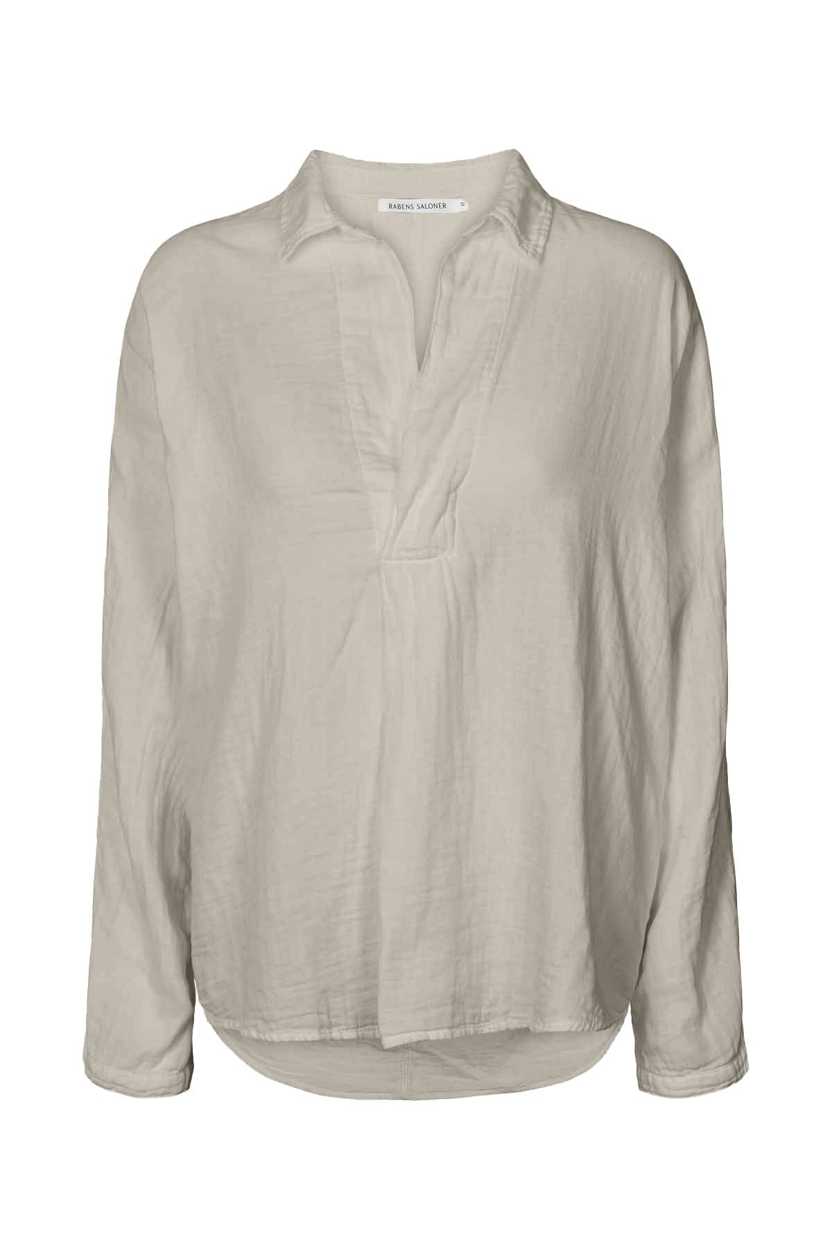 Jojo - Cotton double elbow patch shirt I Light sage Light sage XS/S 1 - Rabens Saloner