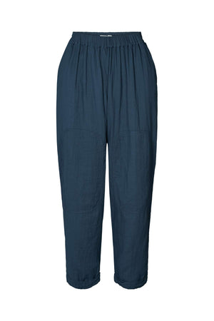 Cotton double knee patch pants - Johanne I Navy Navy XS/S 1 - Rabens Saloner