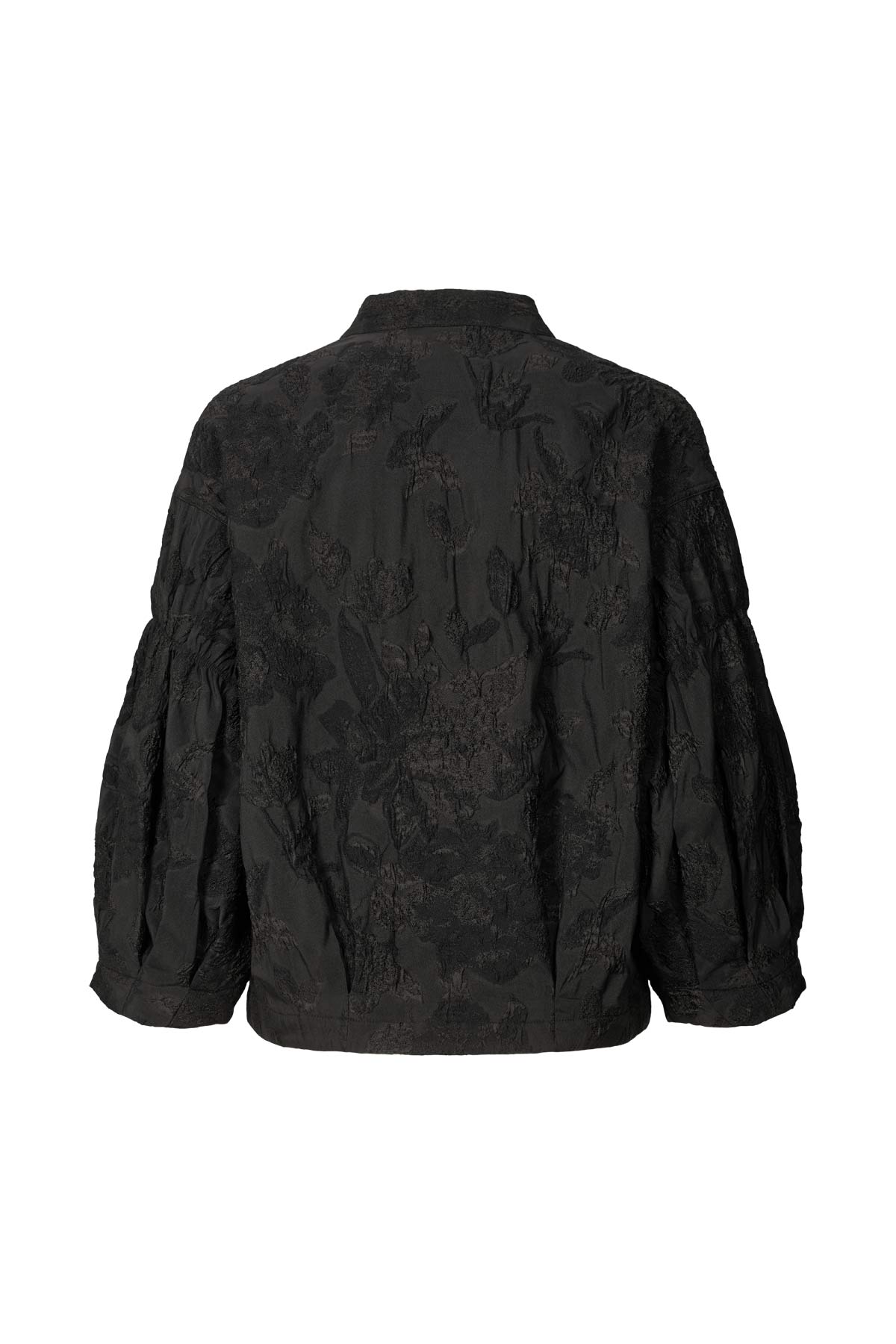 Clipped jacquard shirt jacket - Candie I Pirate black 7 - Rabens Saloner