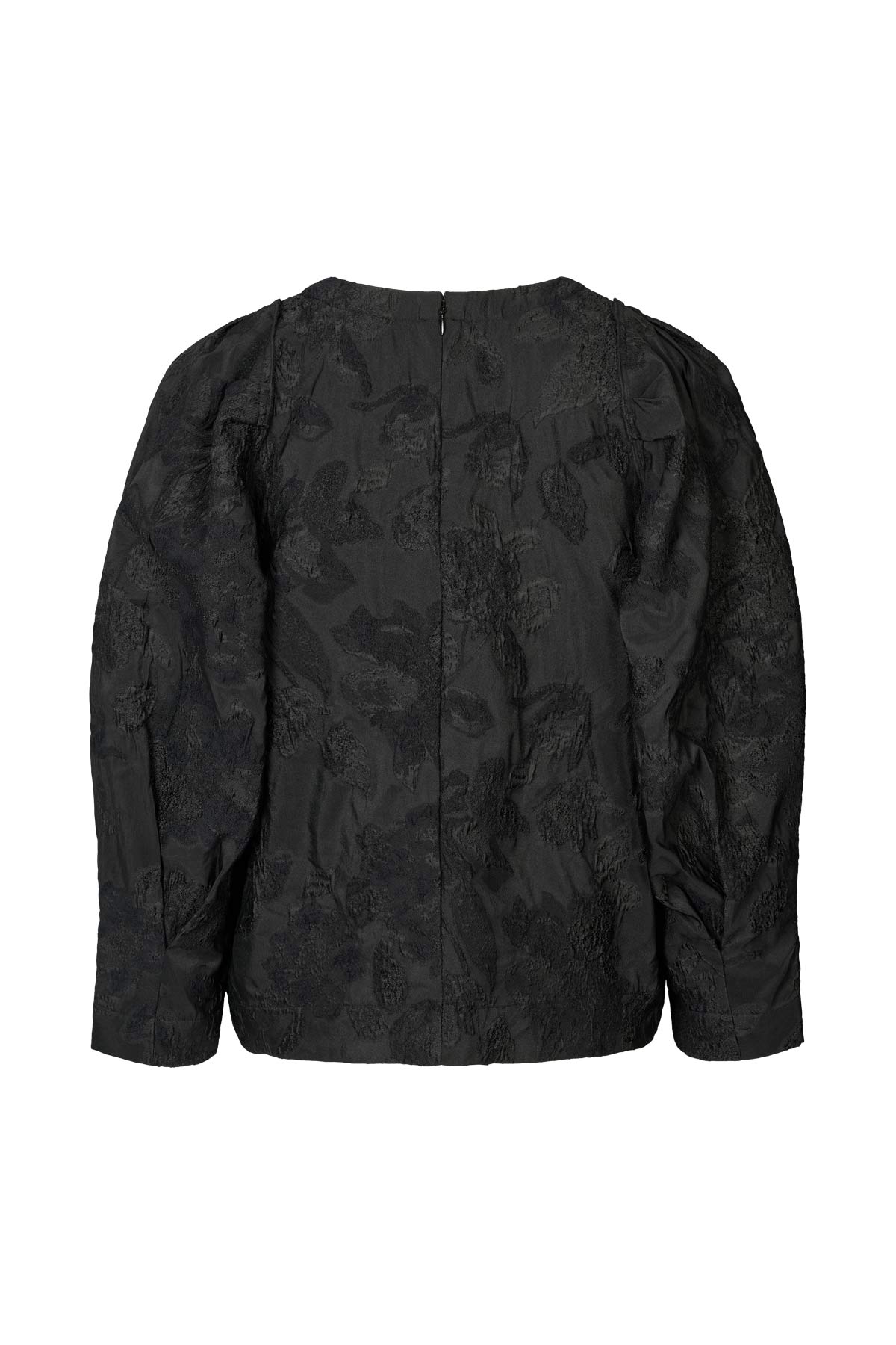 Peyton - Clipped jacquard blouse I Pirate black Pirate black XS 2 - Rabens Saloner