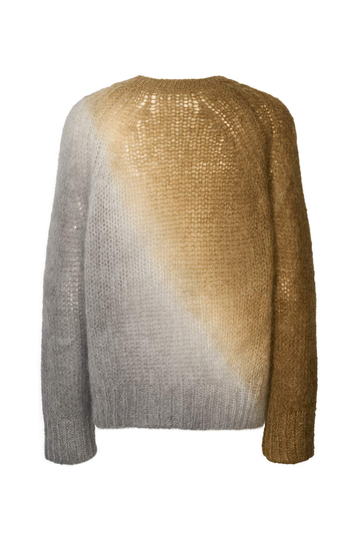 Jasmin - Cross dye boxy sweater I Dark toffee grey combo 6 - Rabens Saloner