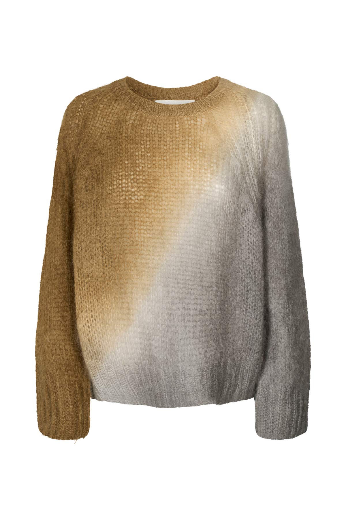 Jasmin - Cross dye boxy sweater I Dark toffee grey combo 5 - Rabens Saloner