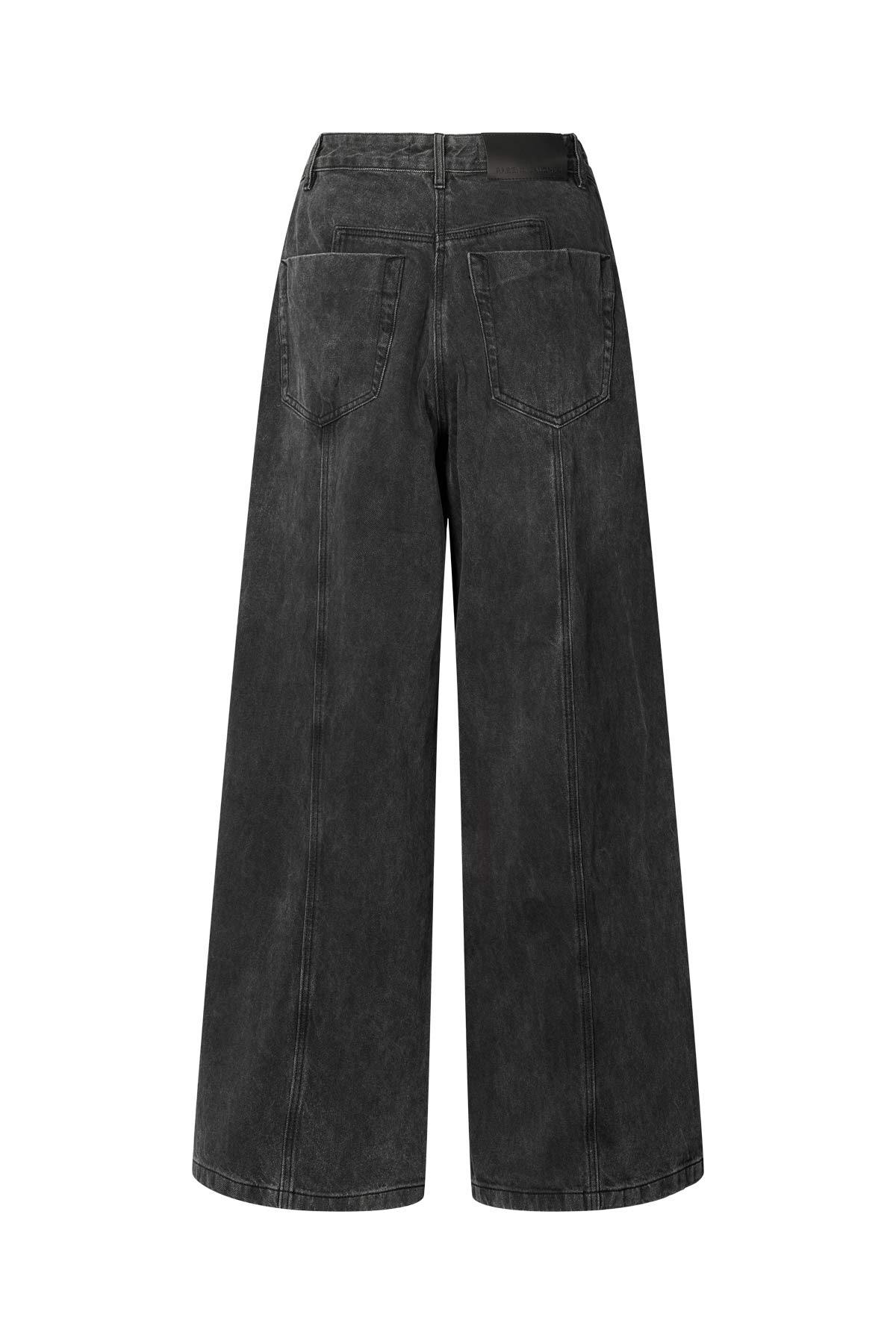 Lane - Denim black wide leg pants I Washed black denim 8 - Rabens Saloner