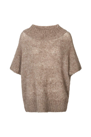 Superlight knit tunic top - Asna I Mushroom Mushroom XS/S 1 - Rabens Saloner