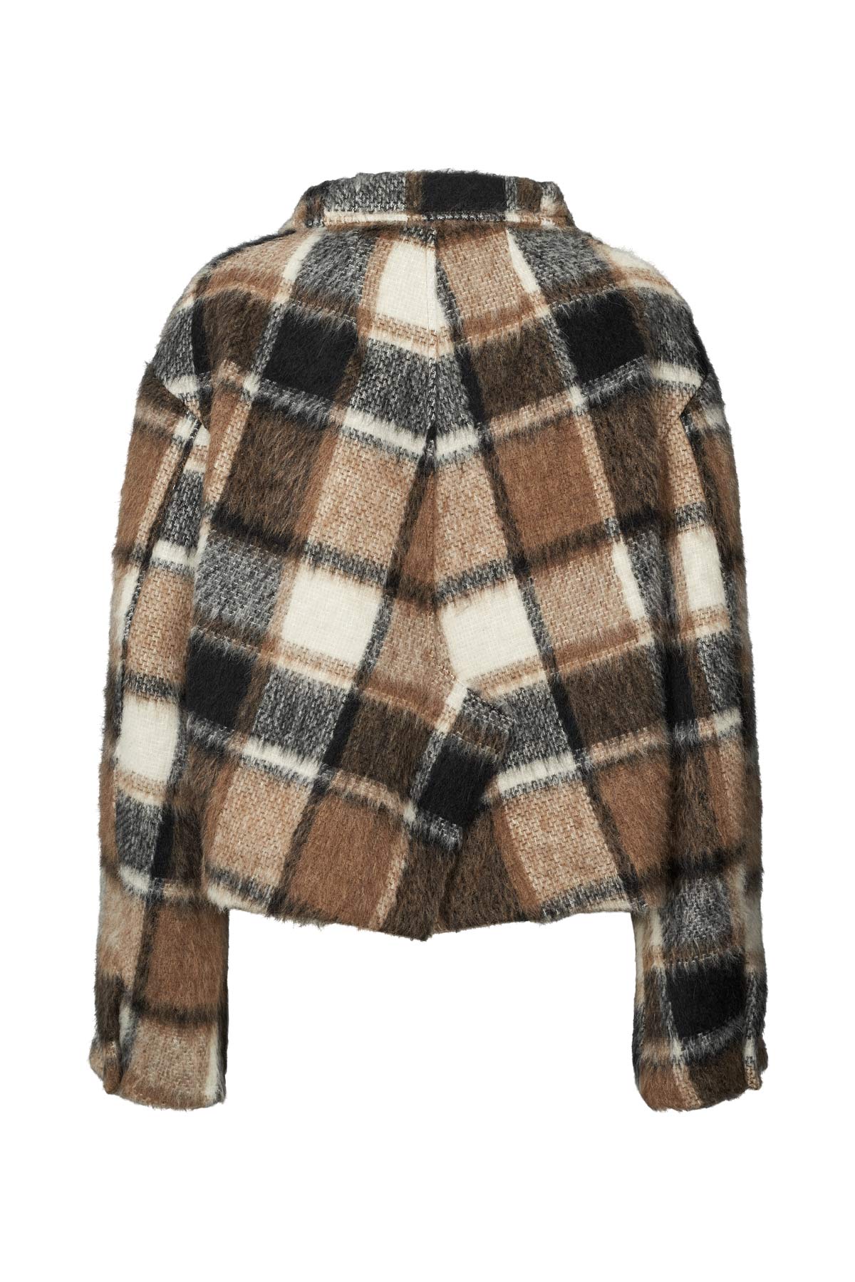 Ehsan - Jumbo check jacket I Brown check 8 - Rabens Saloner