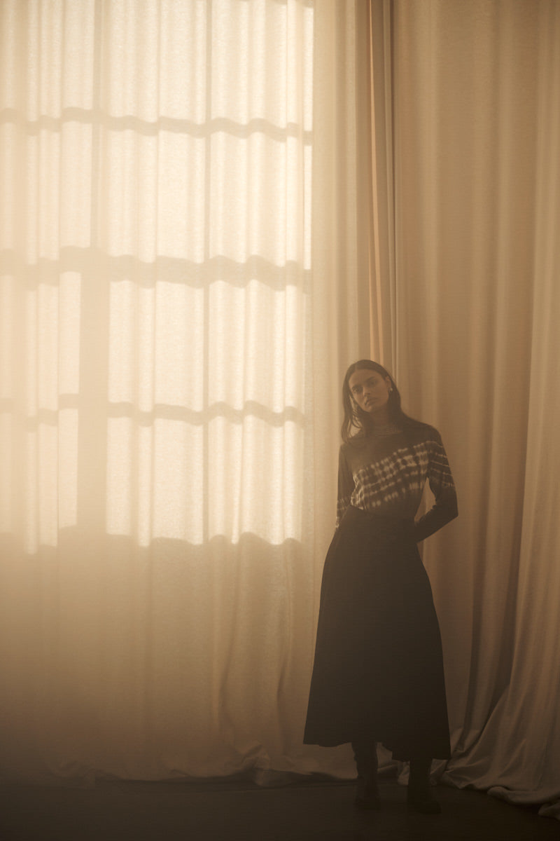 Xenia - Frequency long sleeve t-shirt I Dry mocca combo 7 - Rabens Saloner