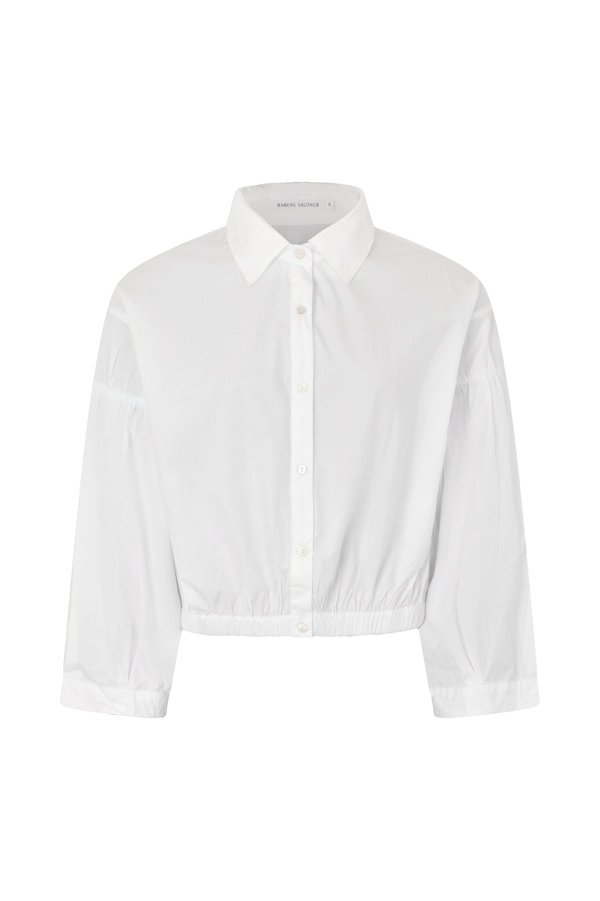 Veda - Poplin shirt box pleat sleeve I White White XS 1 - Rabens Saloner
