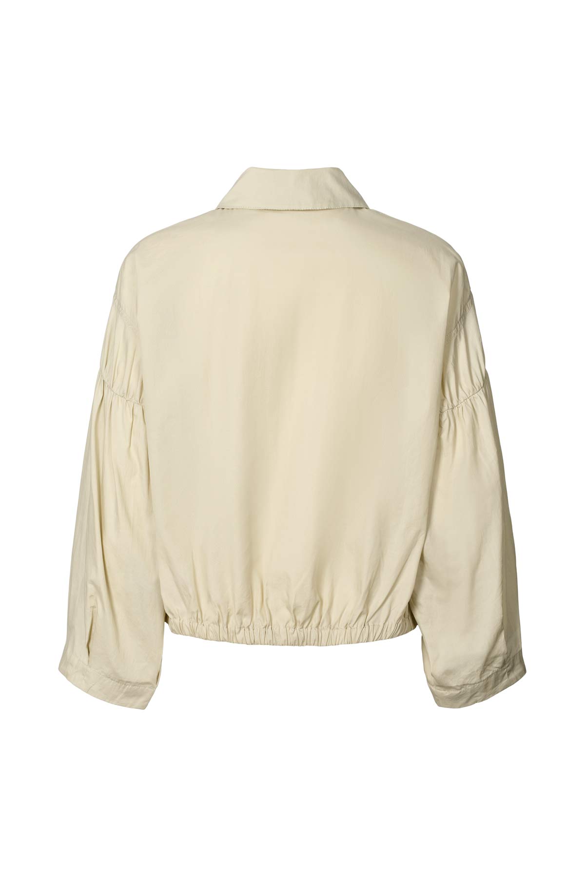 Poplin shirt box pleat sleeve - Veda I Pelican grey 6 - Rabens Saloner