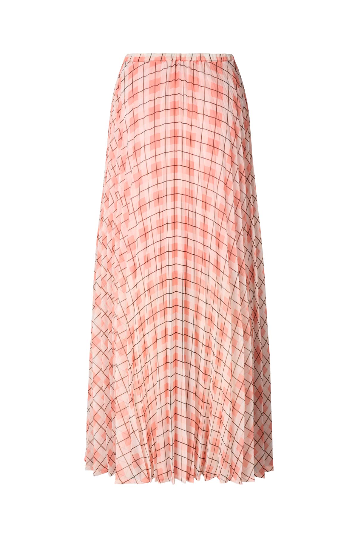 Saki - Transparent check skirt I Mandarin pleat 4 - Rabens Saloner