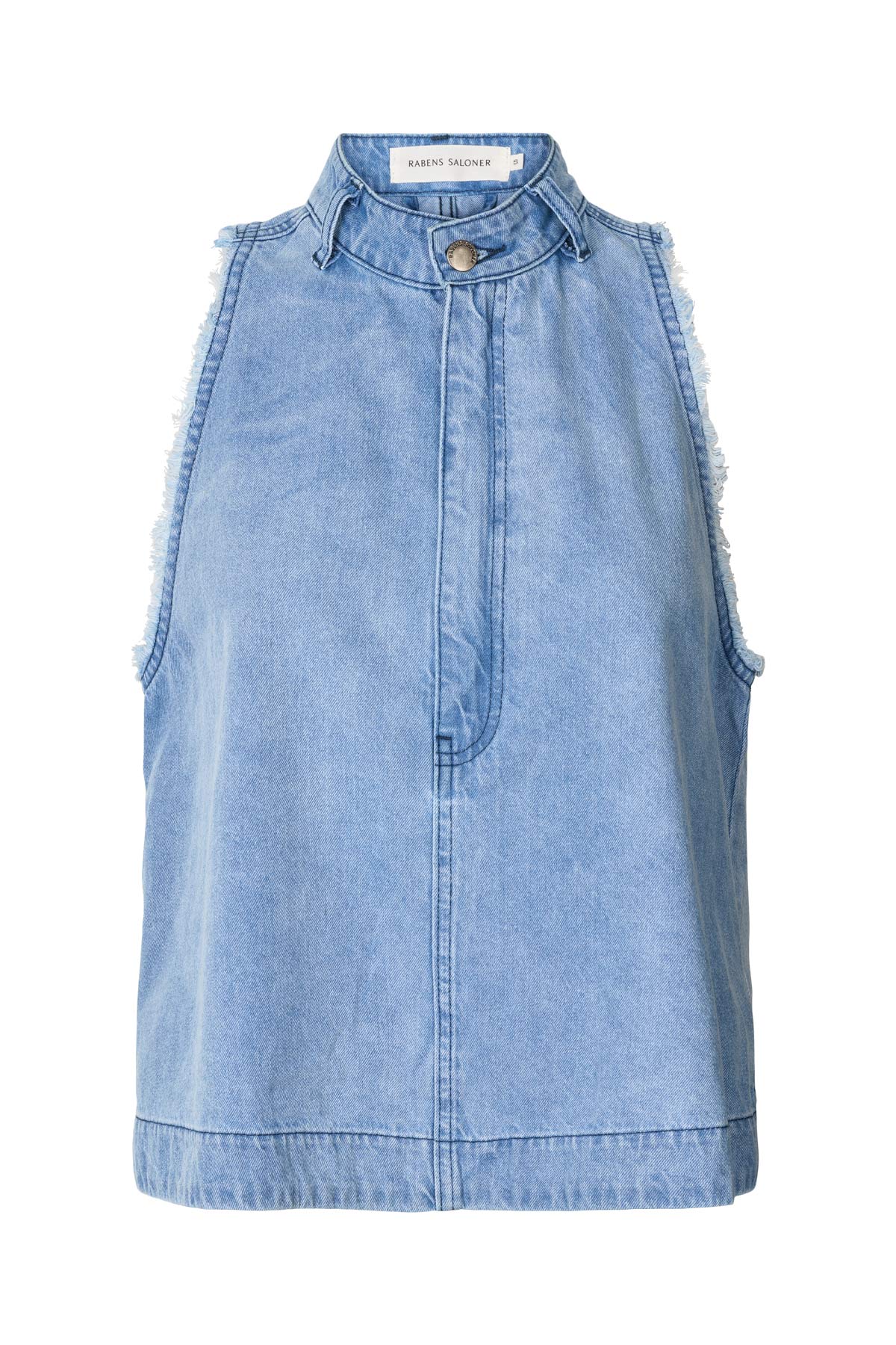 Faya - Light denim halter top I Light washed denim Light washed denim XS 3 - Rabens Saloner