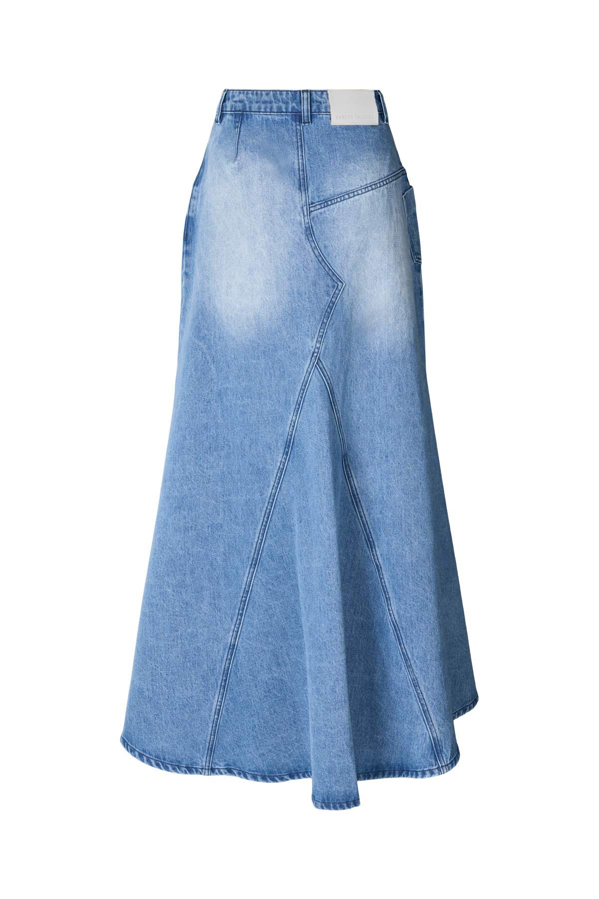 Emmali - Denim long skirt I Light washed denim 7 - Rabens Saloner
