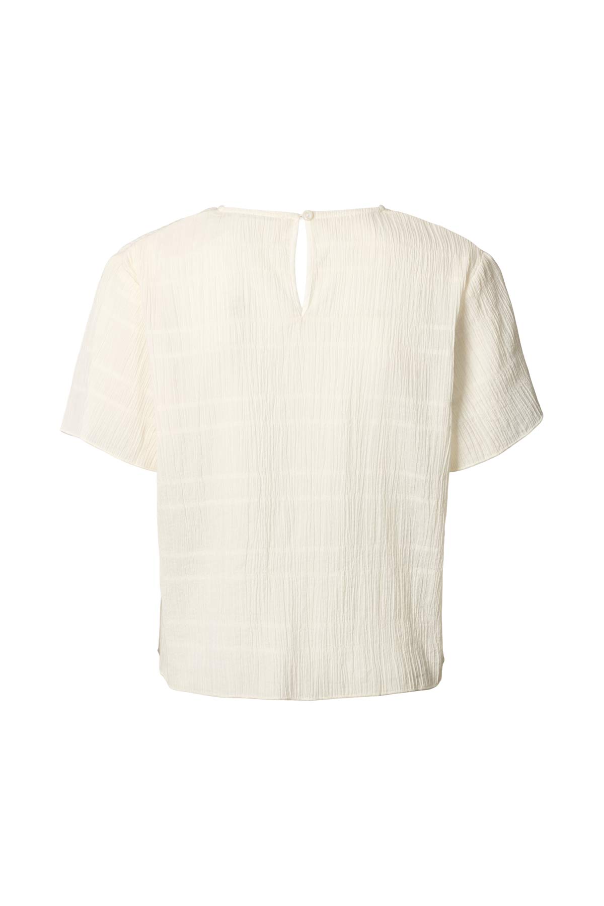 Manar - Irregular smocking T-shirt I Chalk 3 - Rabens Saloner