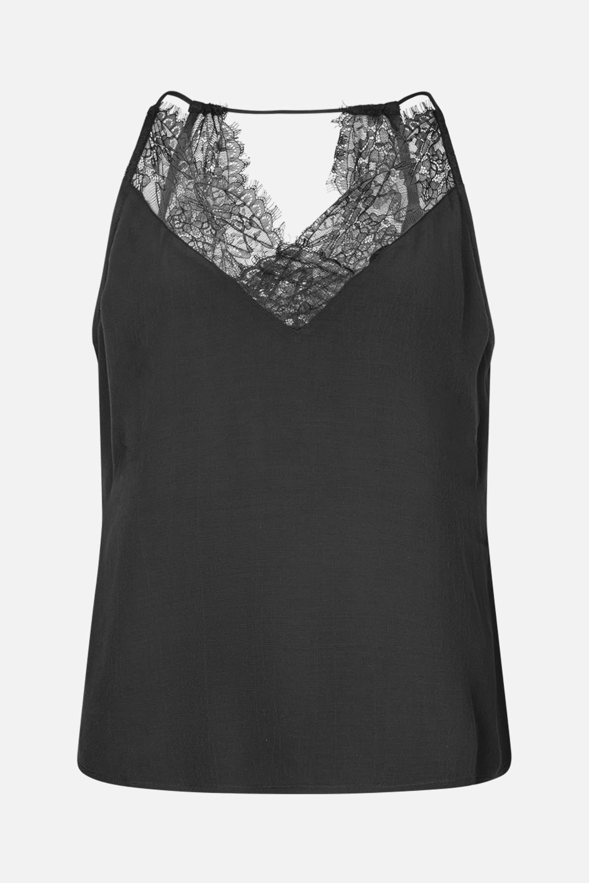 Jodie - Sheer lace camisole I Faded black Faded black XS 1 - Rabens Saloner