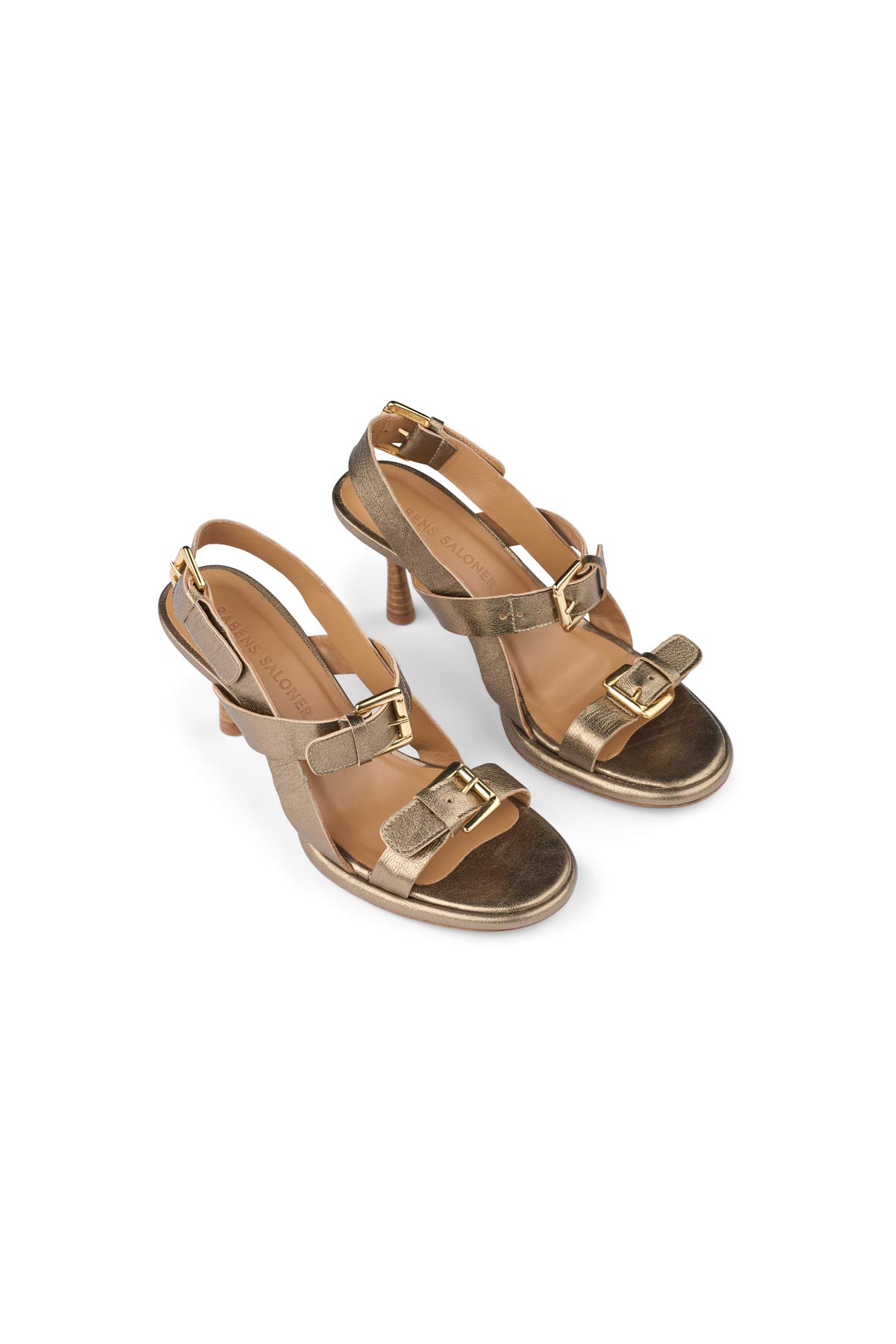 Adiya - Buckle heel I Metallic smoke Metallic smoke 36 1 - Rabens Saloner