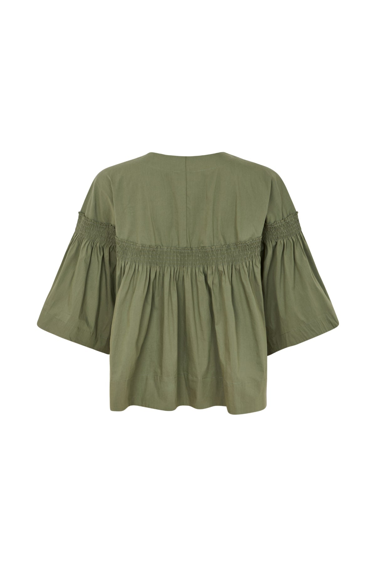 Efil - Papery frill sleeve top I Shadow 2 - Rabens Saloner