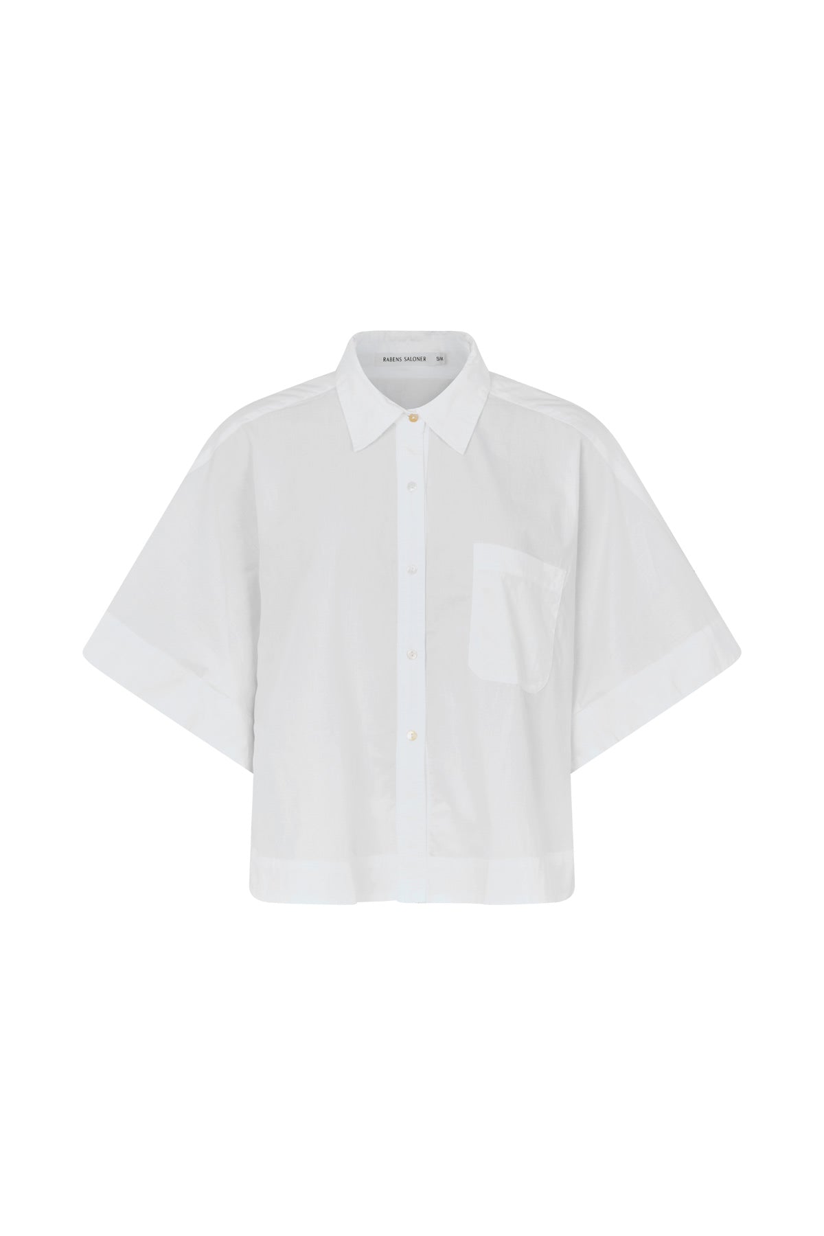 Berte - Poplin curved hem shirt I White White XS/S 9 - Rabens Saloner