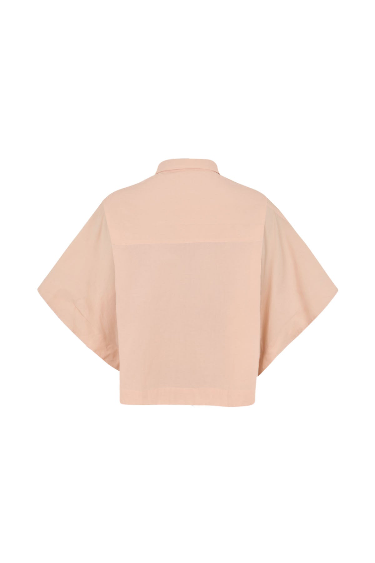 Berte - Poplin curved hem shirt I Soft rose 2 - Rabens Saloner