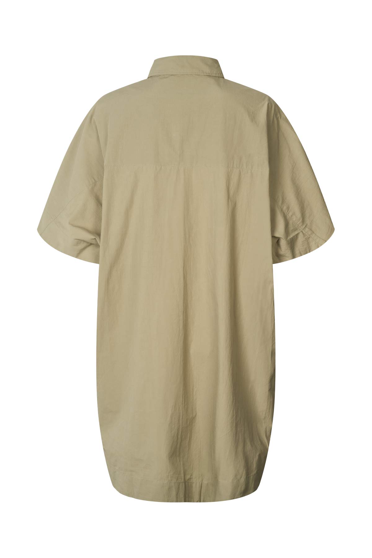 Berta - Poplin curved hem shirt dress I Vertiver 6 - Rabens Saloner